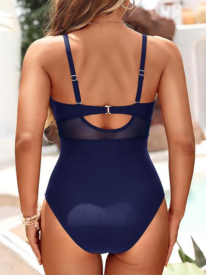 SOFIA - One-Piece Swimsuit with Transparent Accents and Elegant Shaping Fit