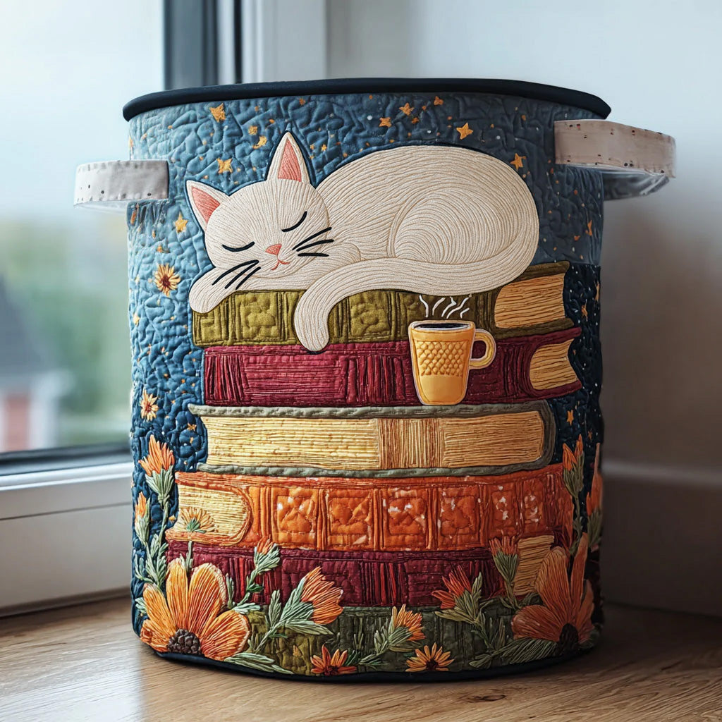 Cat Quilted - Handcrafted Basket