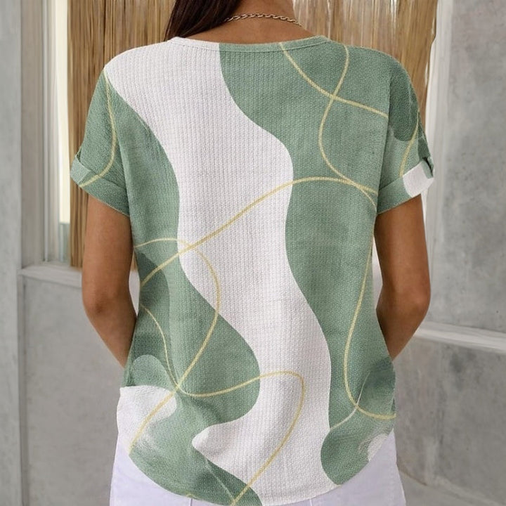 Anaïs - Casual blouse with color blocks
