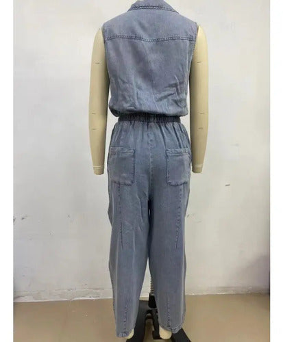 Rosalia - Sleeveless Denim Jumpsuits