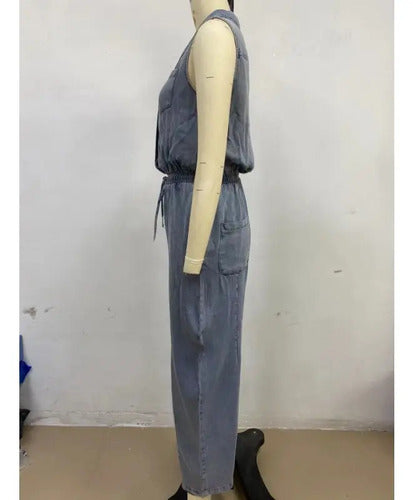 Rosalia - Sleeveless Denim Jumpsuits