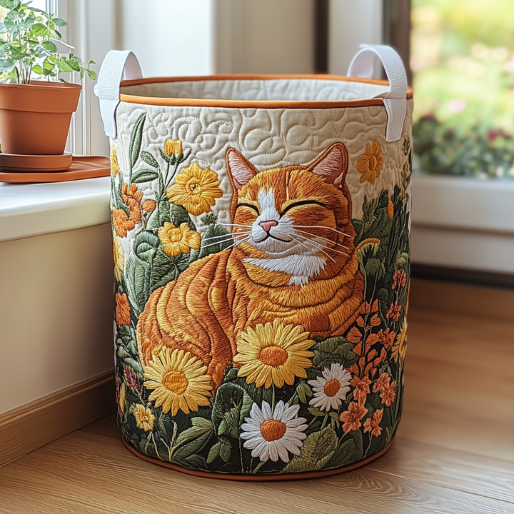 Forest Cat - Handcrafted Laundry Basket