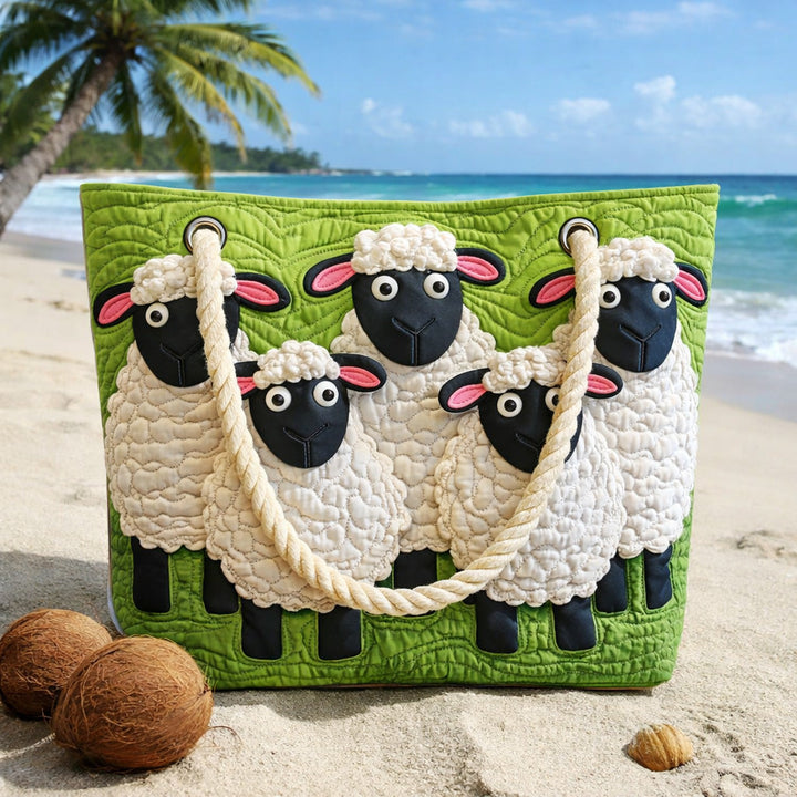 Quilted Beach Bag Sheep Sky