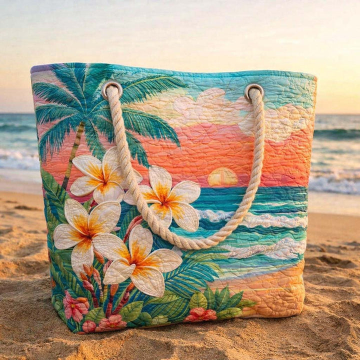Tropical Vibe Quilted Beach Bag
