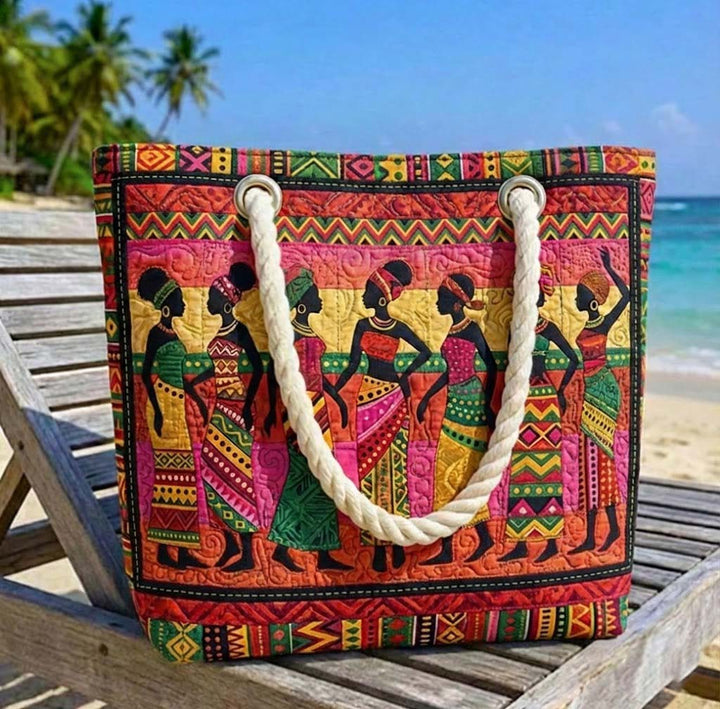 Quilted Beach Bag Melanin Queens