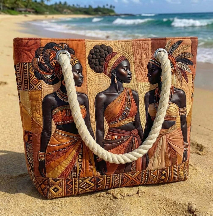 Quilted Beach Bag Melanin Queens