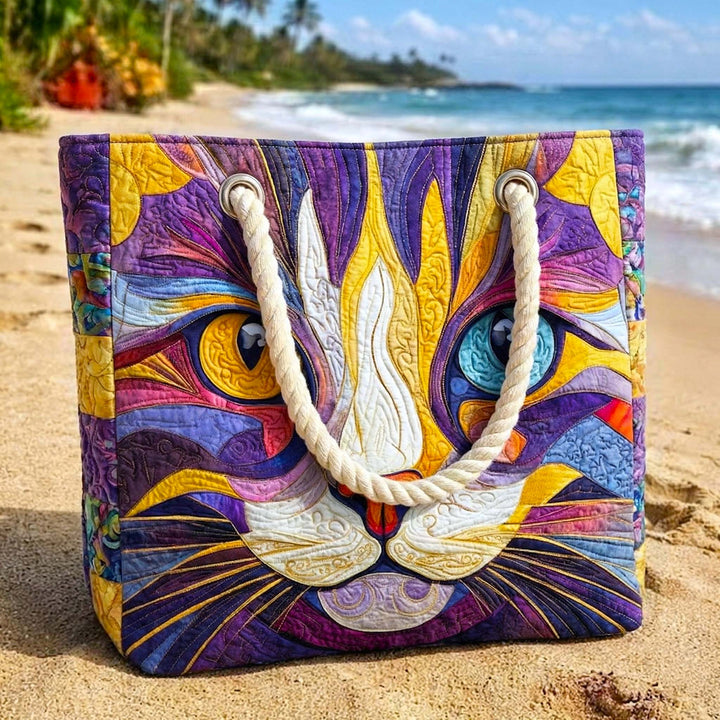 Quilted Beach Bag Catitude