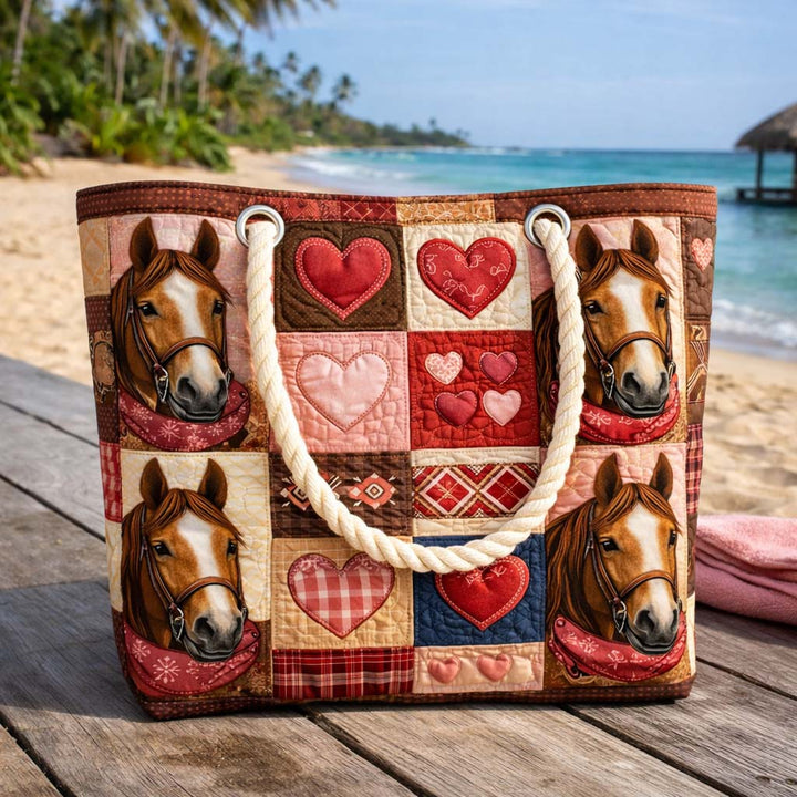 Quilted Beach Bag Prairie Runner