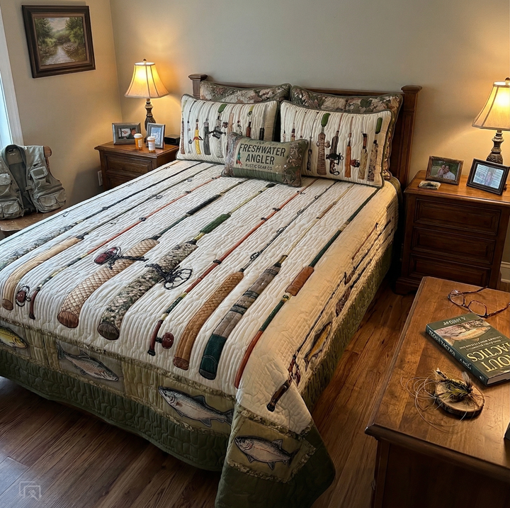 Vintage Tackle - 3-Piece Handmade Bedding Set