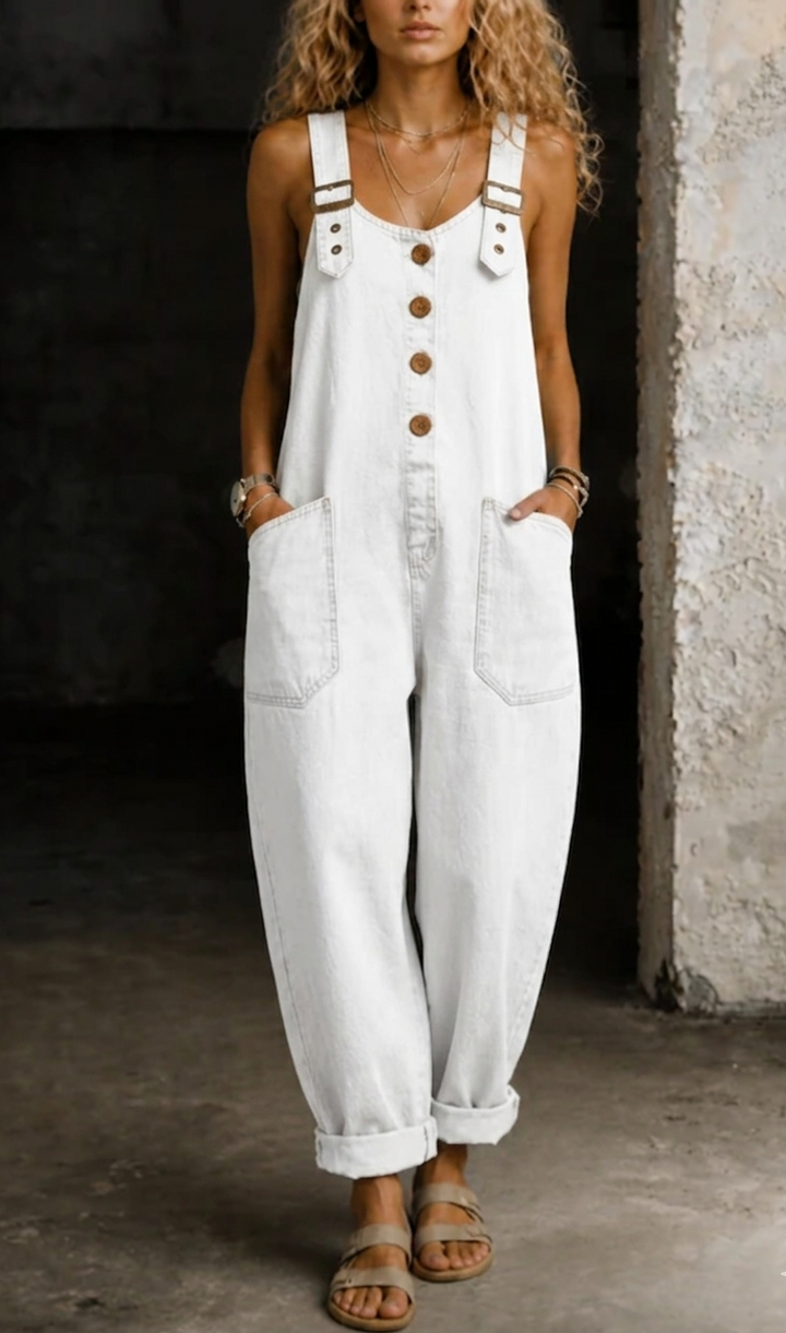 Moxelle - Denim Overall Jumpsuit
