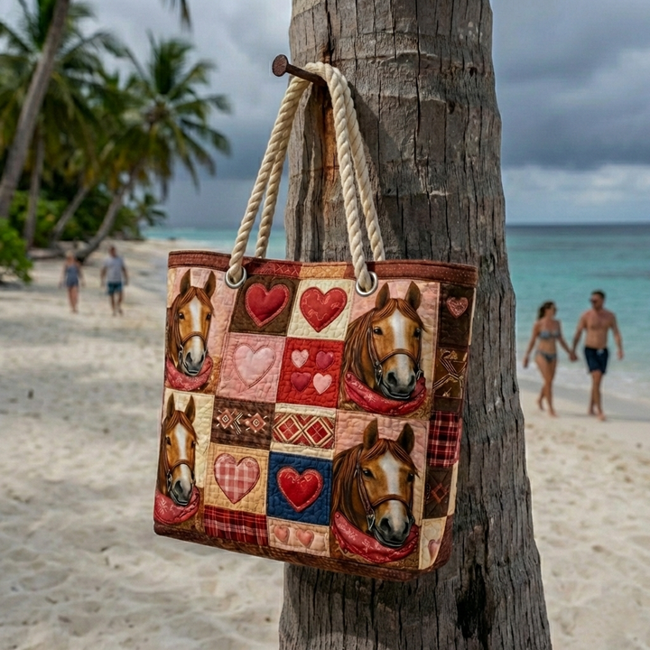Quilted Beach Bag Prairie Runner