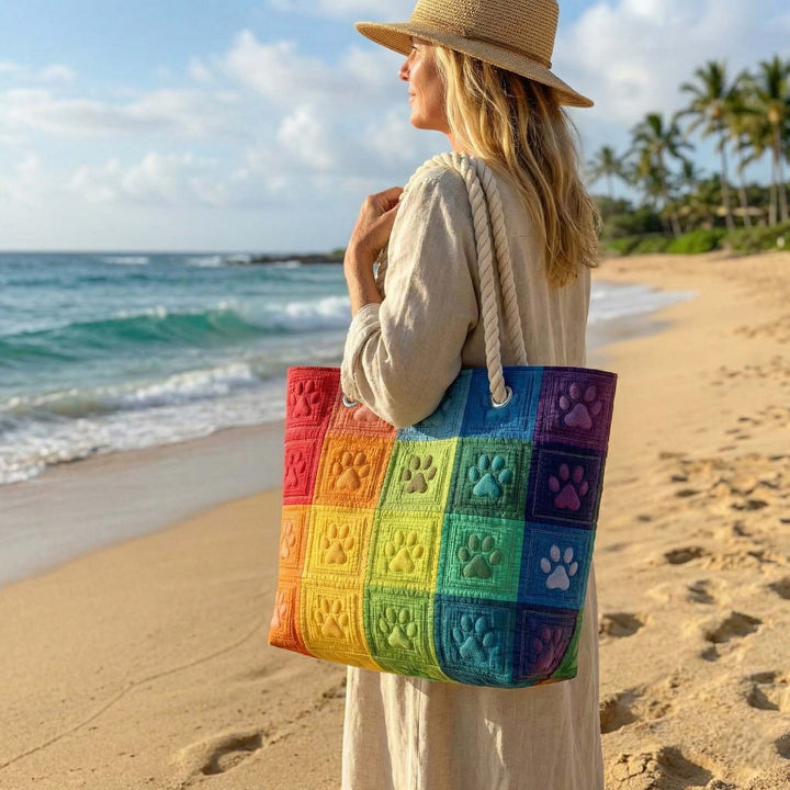 Quilted Beach Bag Poot Patch