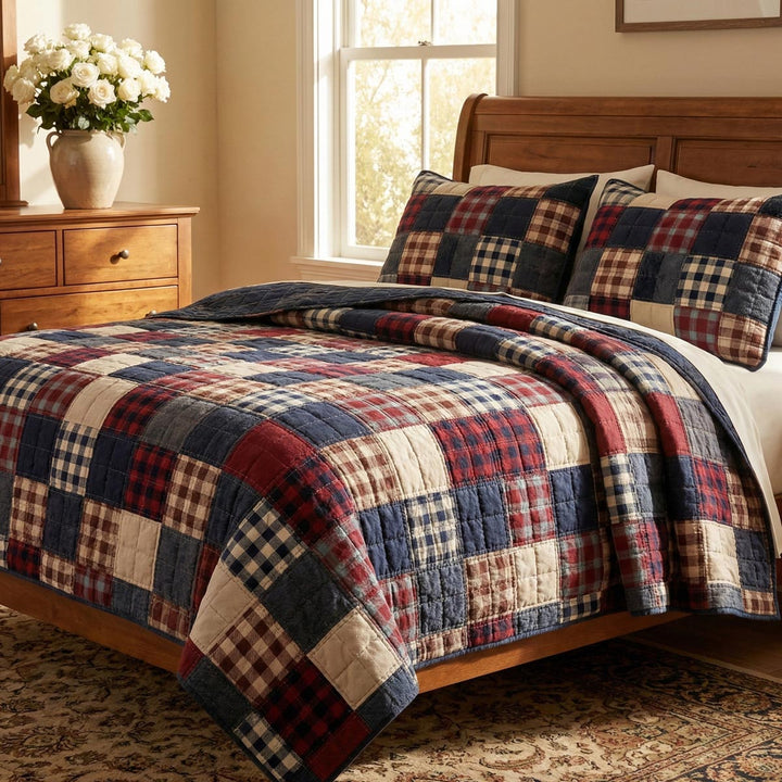 Heritage Patchwork - 3-Piece Handmade Bedding Set