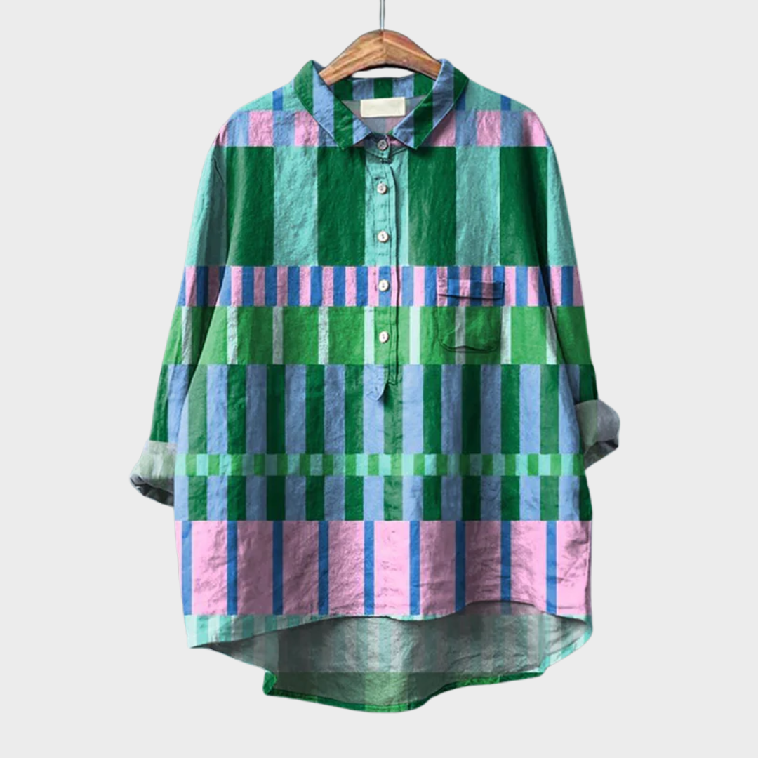 Azélie - Colorful Graphic Blouse