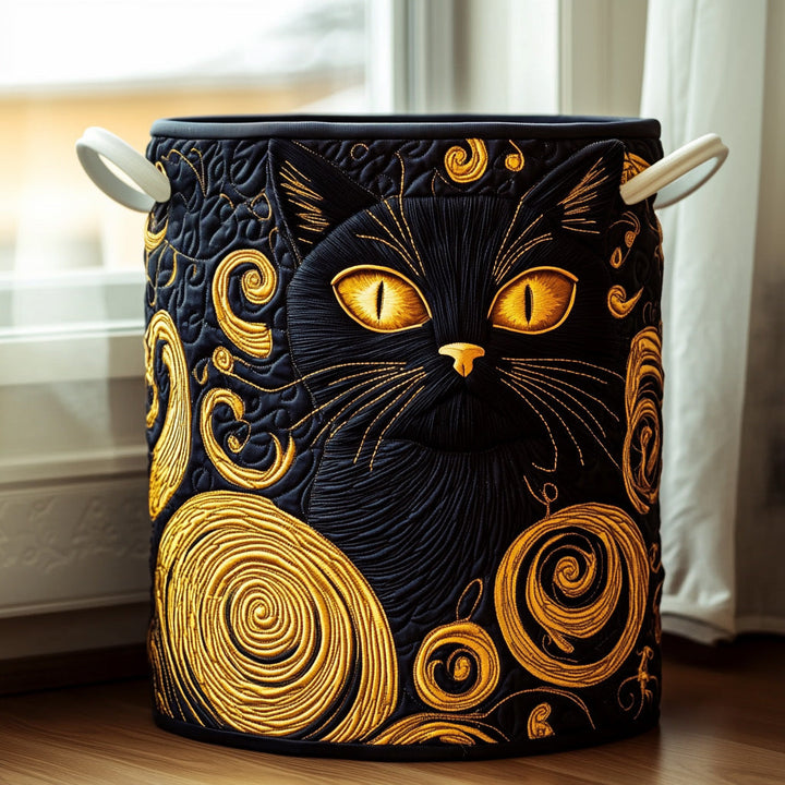 Cat Quilted - Handcrafted Basket