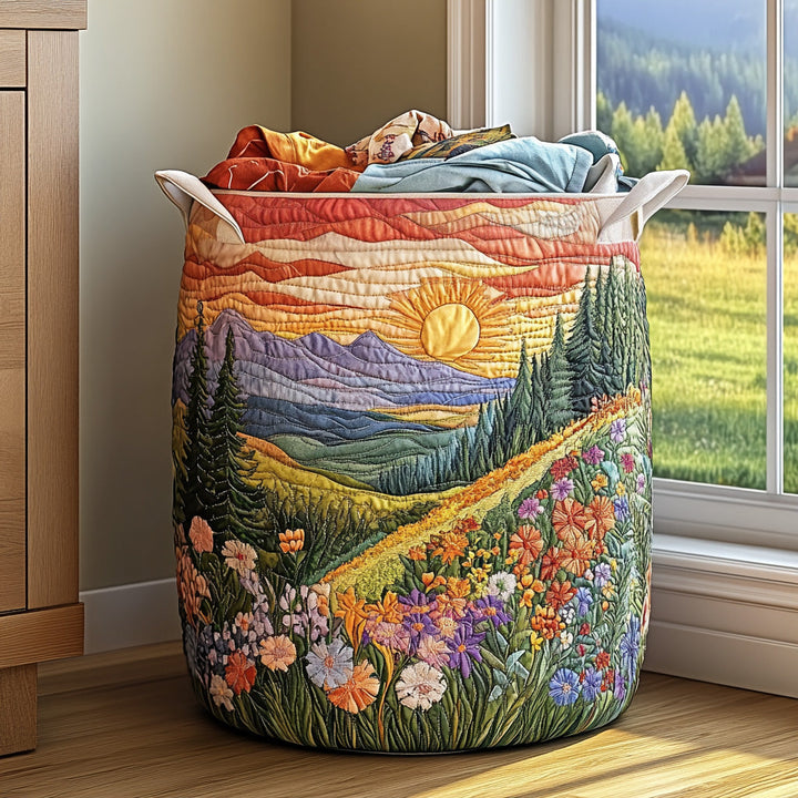 Bright Meadow - Handcrafted Laundry Basket