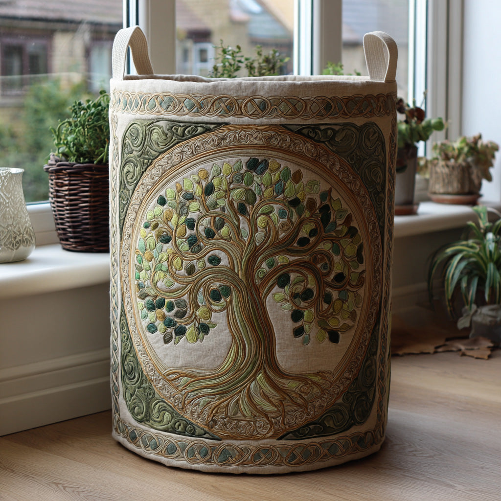 Tree of Life - Handcrafted Laundry Basket