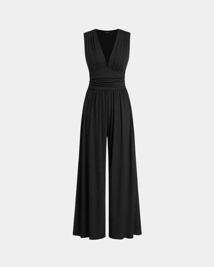 Sultana - Chic sleeveless jumpsuit with wide legs