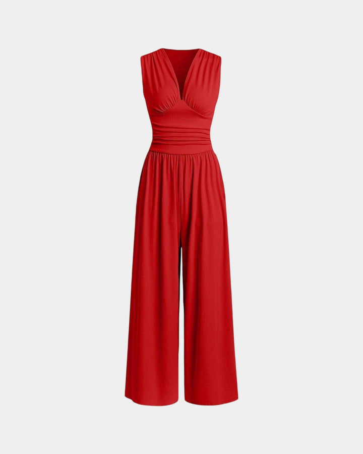 Sultana - Chic sleeveless jumpsuit with wide legs