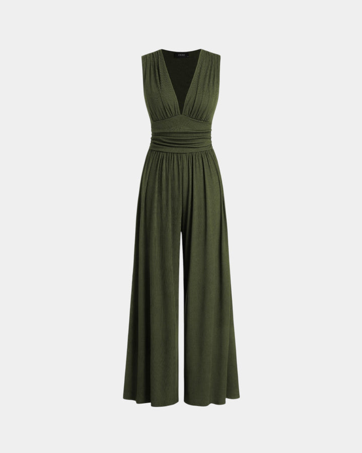 Sultana - Chic sleeveless jumpsuit with wide legs