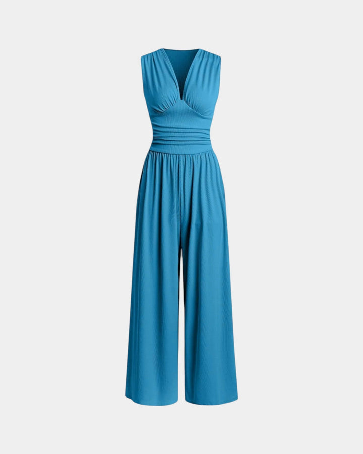 Sultana - Chic sleeveless jumpsuit with wide legs