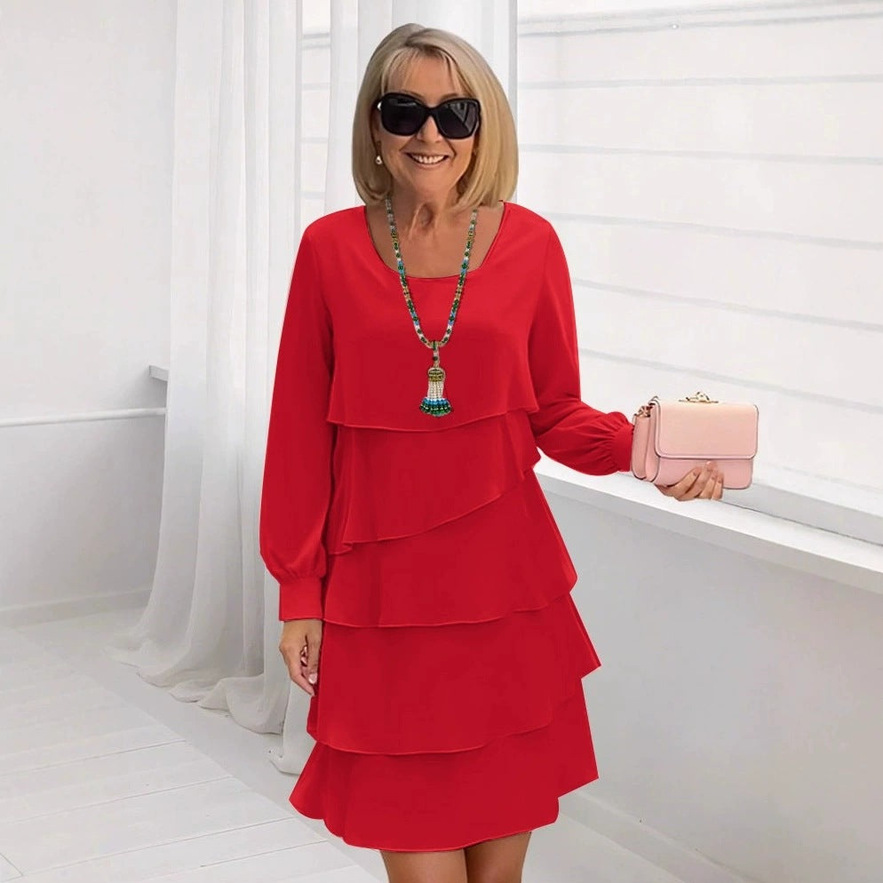 Madeleine – Elegant flowing dress with ruffles