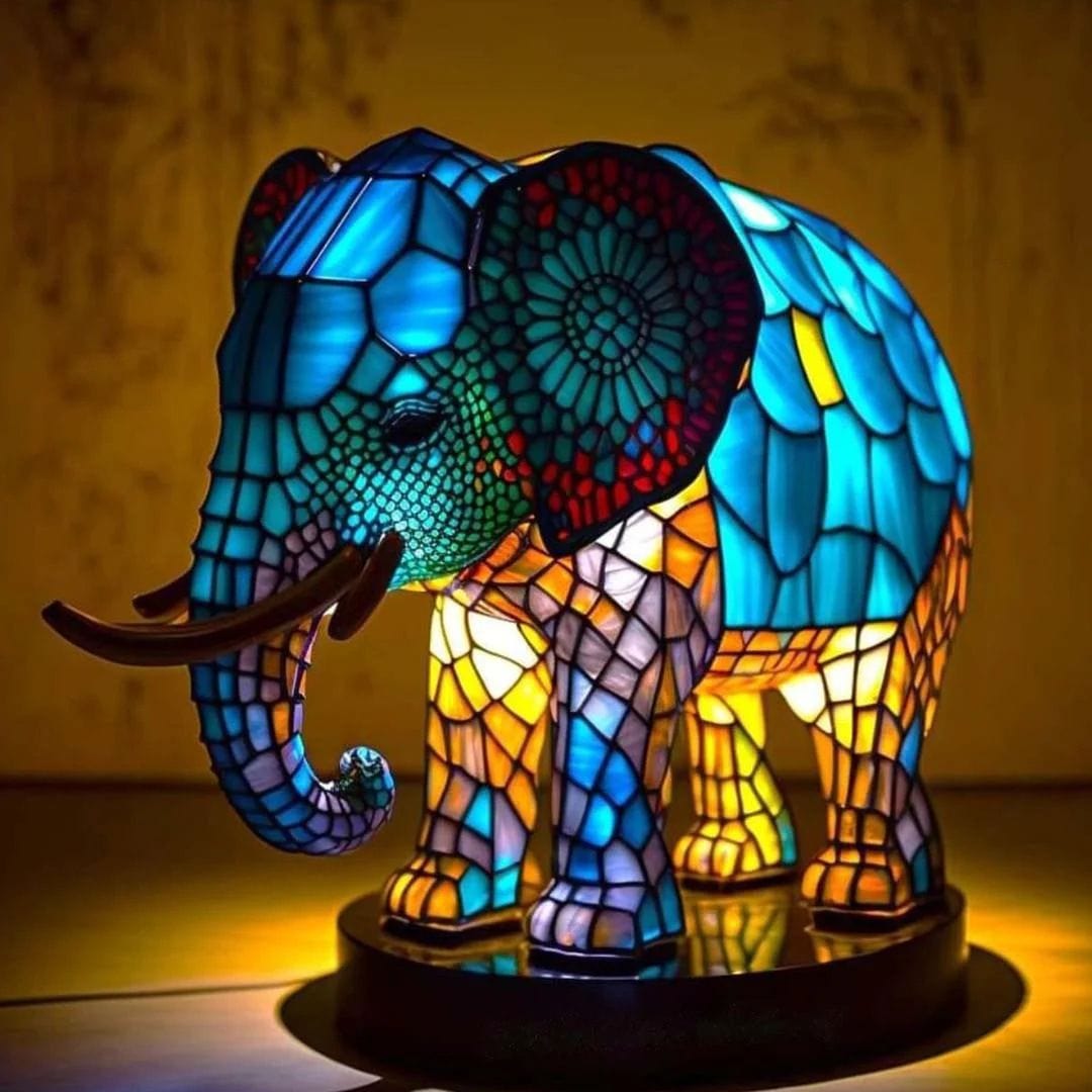 Royal Lamp with Glowing Elephant