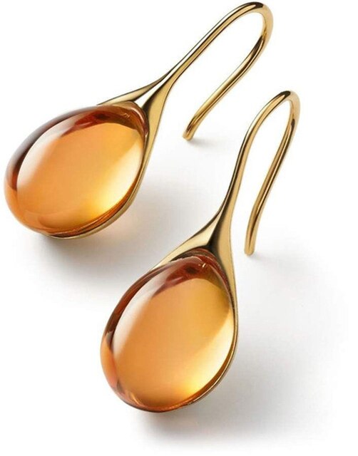 Chic Hanging Earrings with Crystals
