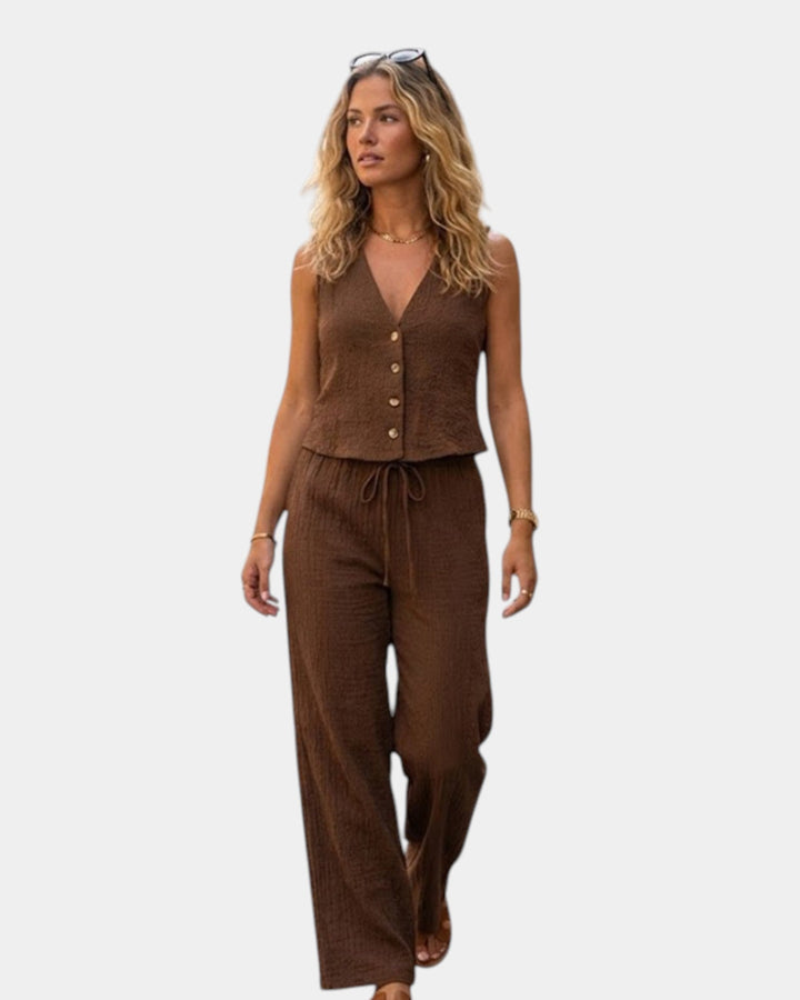 Vivette - Elegant pants and top set