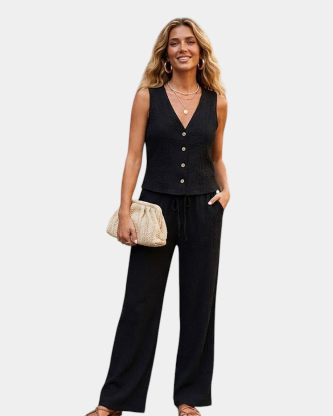 Vivette - Elegant pants and top set