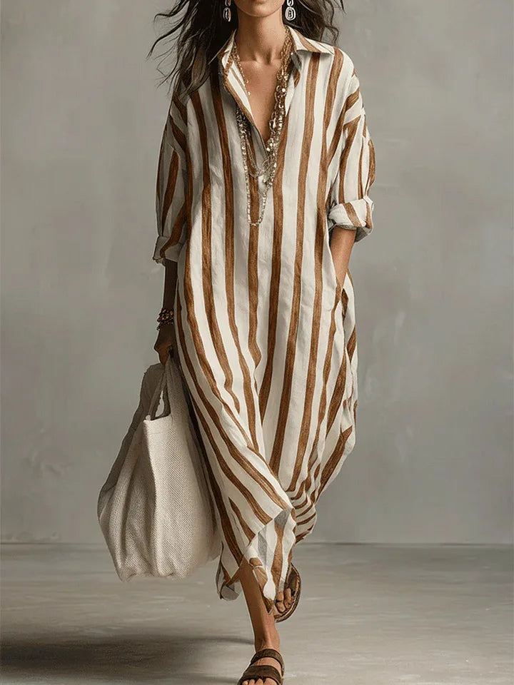 Amaris - Linen Long Shirt Dress