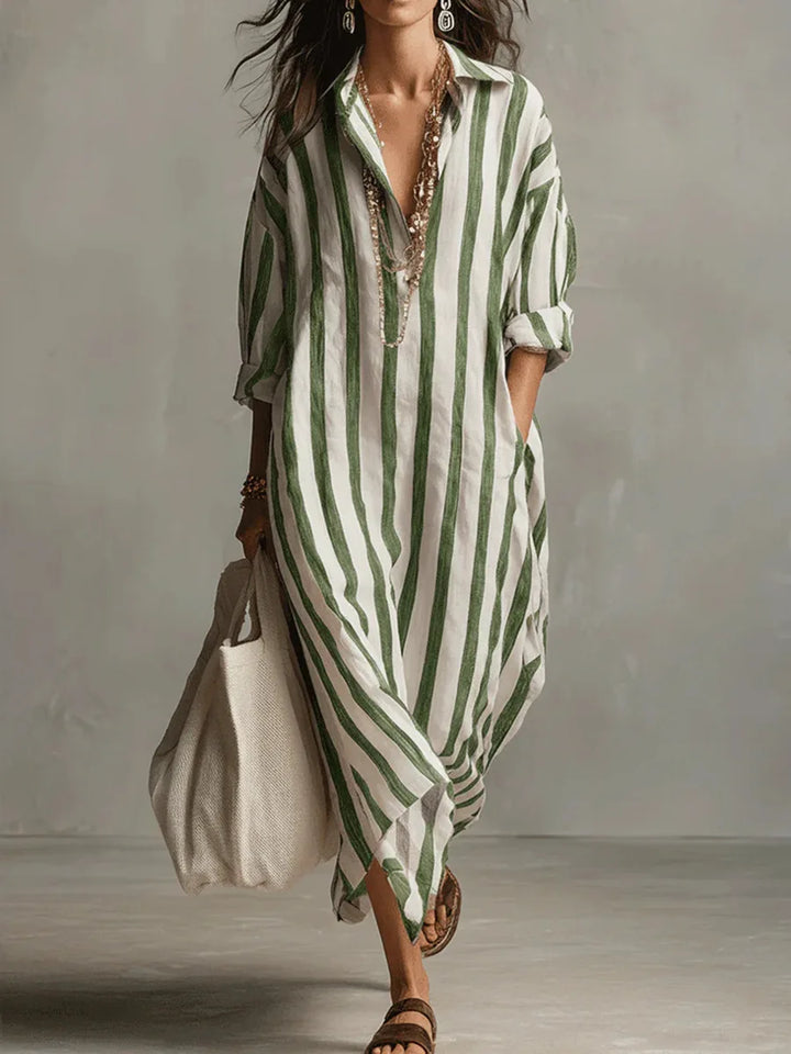 Amaris - Linen Long Shirt Dress