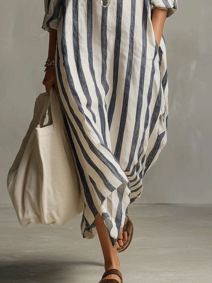 Amaris - Linen Long Shirt Dress