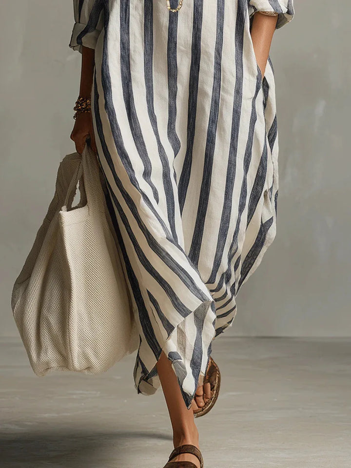 Amaris - Linen Long Shirt Dress