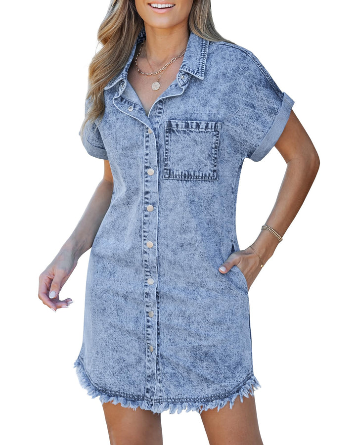 Kaelia - Denim Shirt Dress