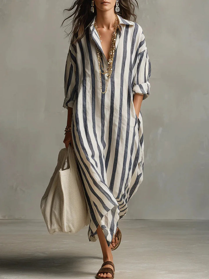 Amaris - Linen Long Shirt Dress