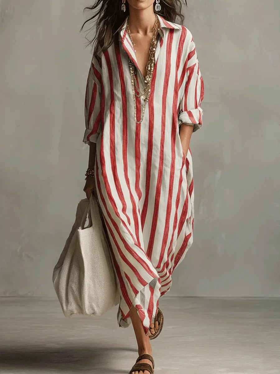 Amaris - Linen Long Shirt Dress