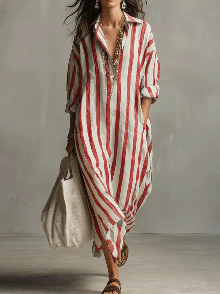 Amaris - Linen Long Shirt Dress
