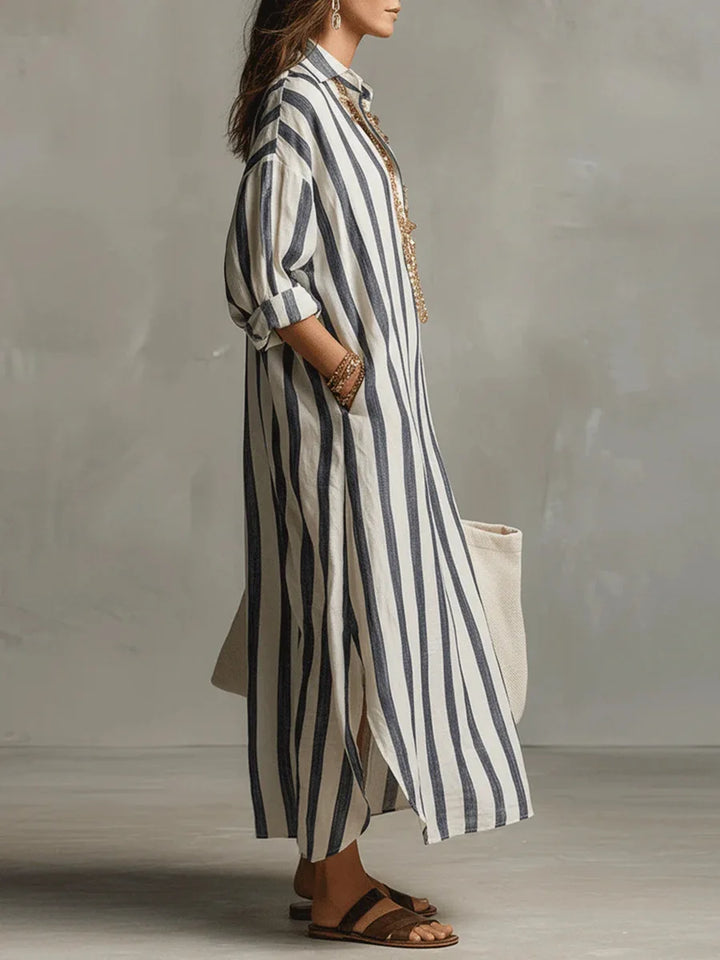 Amaris - Linen Long Shirt Dress