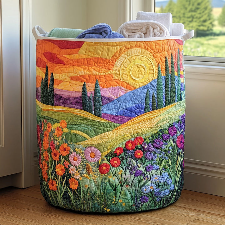 Spring Meadow - Handcrafted Laundry Basket