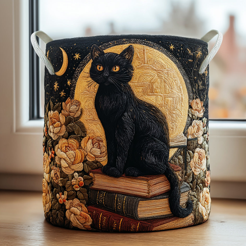 Cat Quilted - Handcrafted Basket