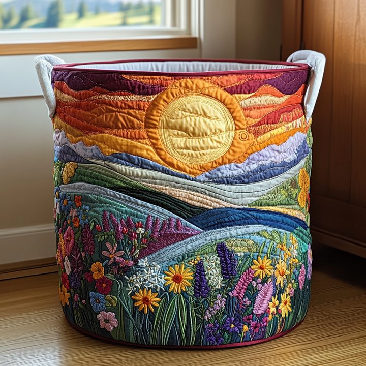 Bright Meadow - Handcrafted Laundry Basket