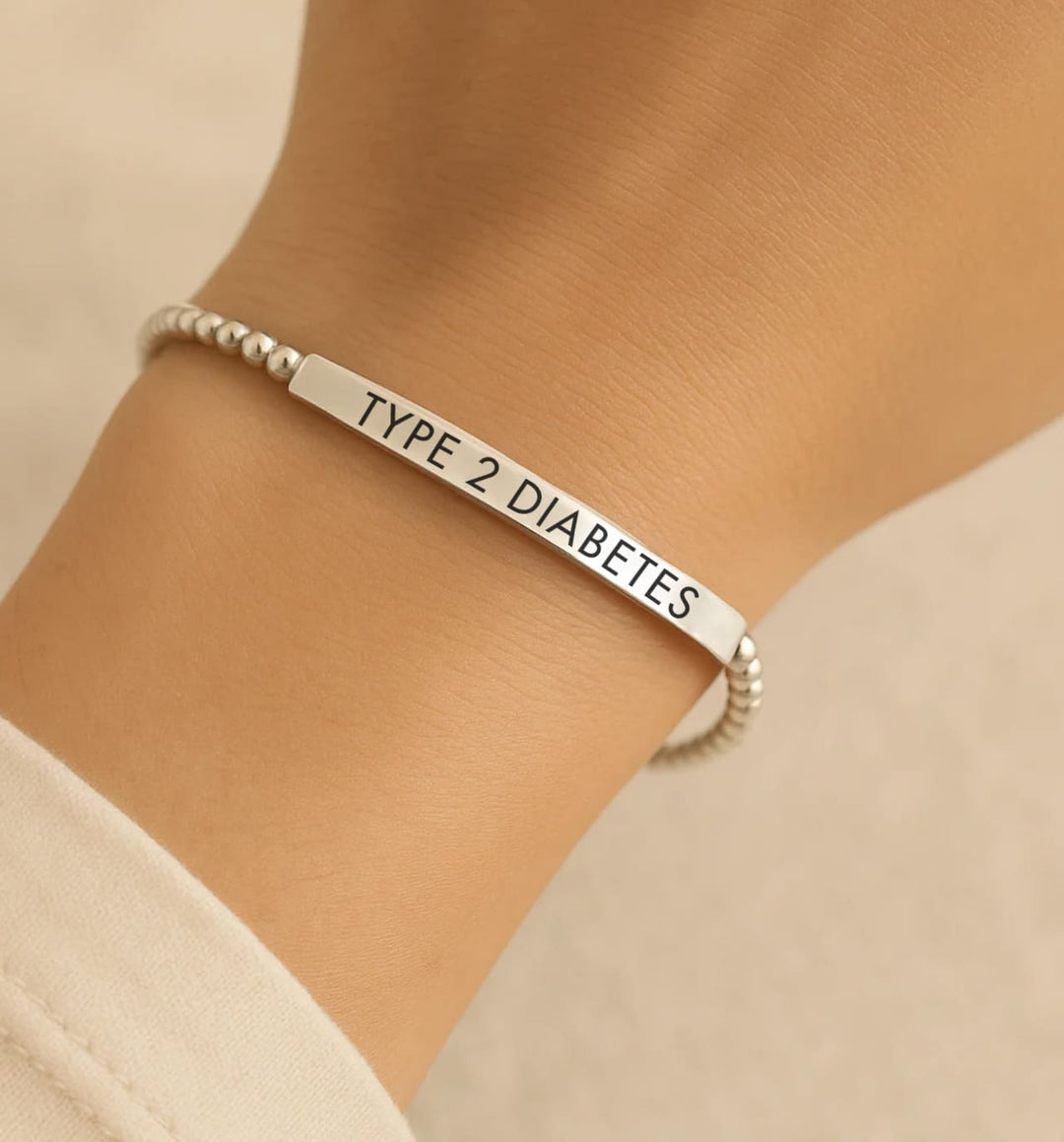 Women’s Slim Diabetes Medical Alert Bracelet
