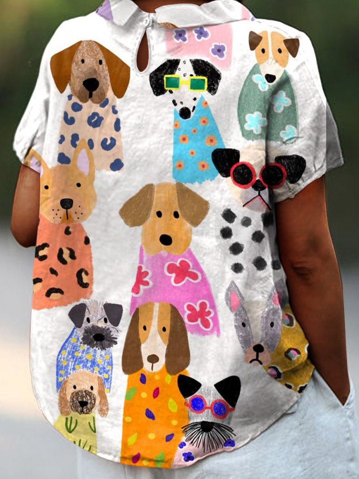 Tilly - Dog Print Shirt