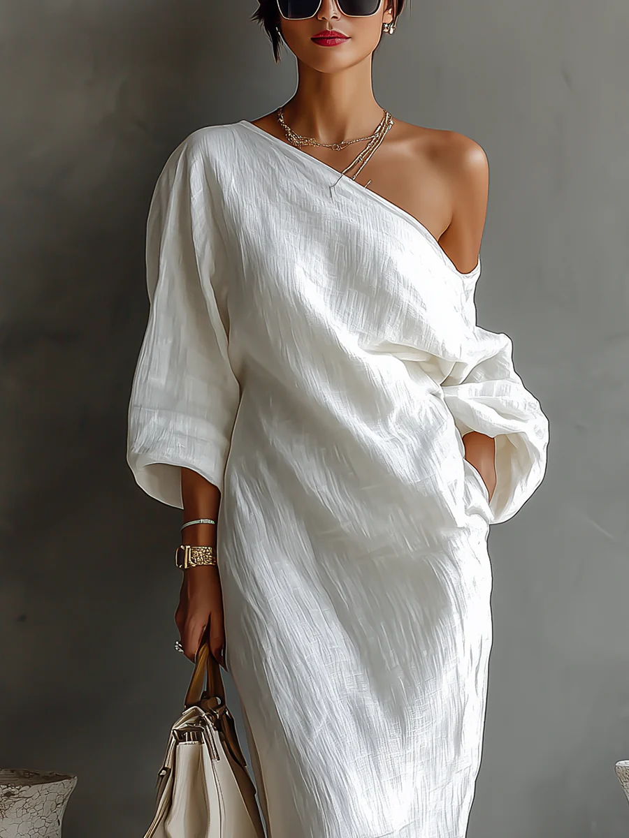 Beatrice - Elegant One-Shoulder Maxi Dress