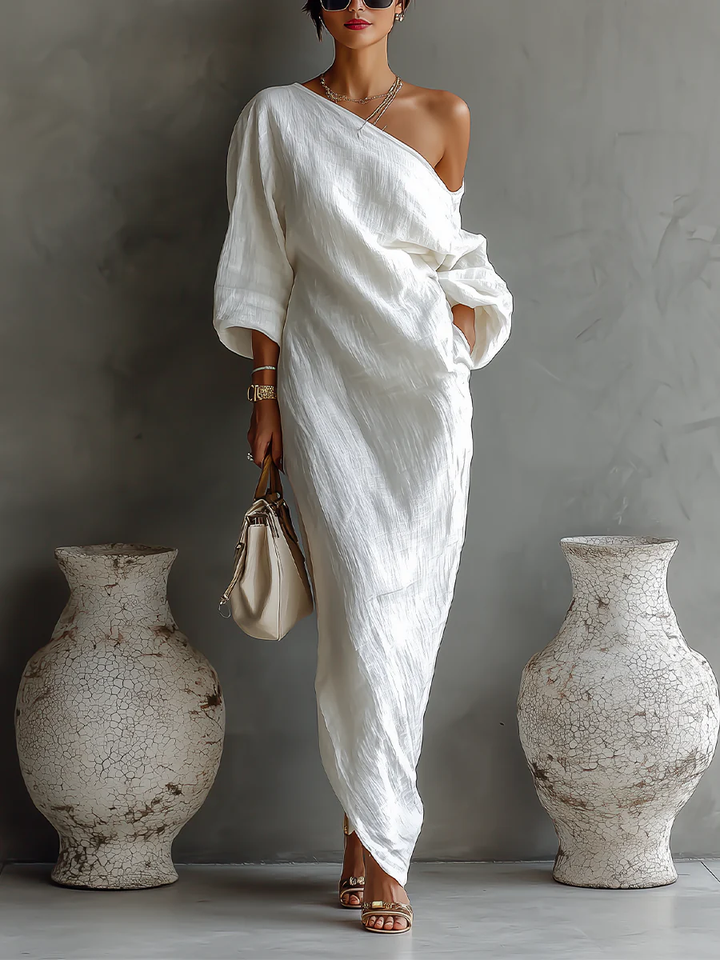 Beatrice - Elegant One-Shoulder Maxi Dress