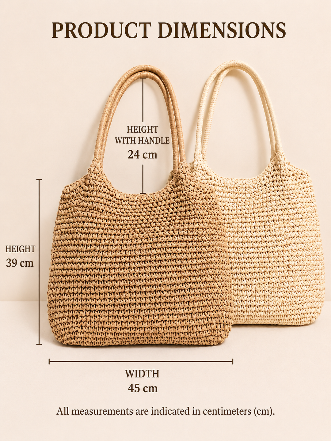 Marisol - Woven Straw Crossbody Bag - Hazelnut