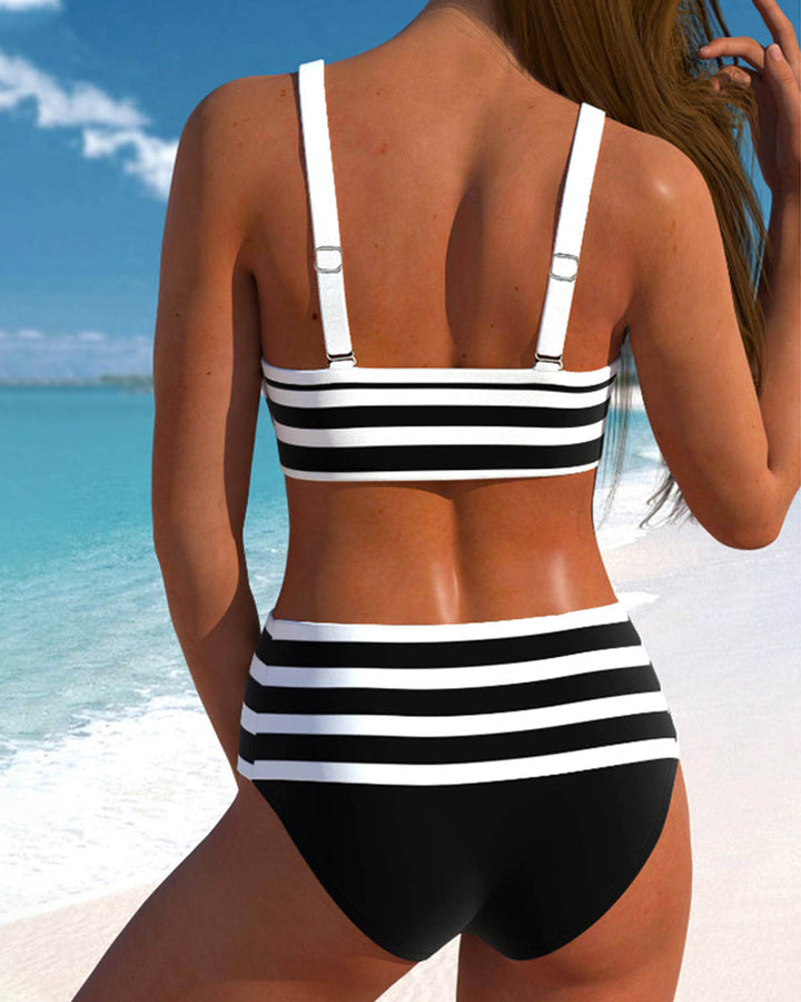 Lula - High Waist Striped Bikini