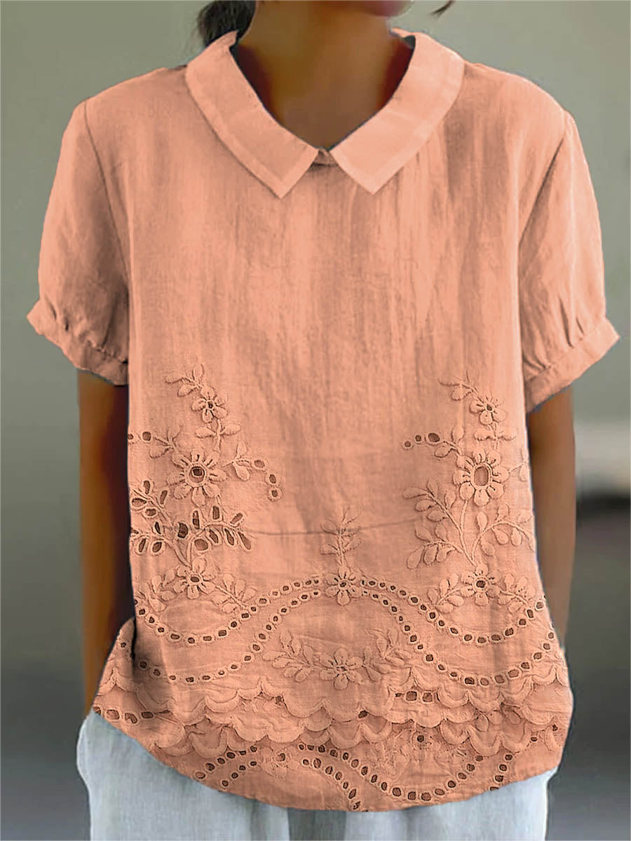 Lily - Floral Embroidered Shirt