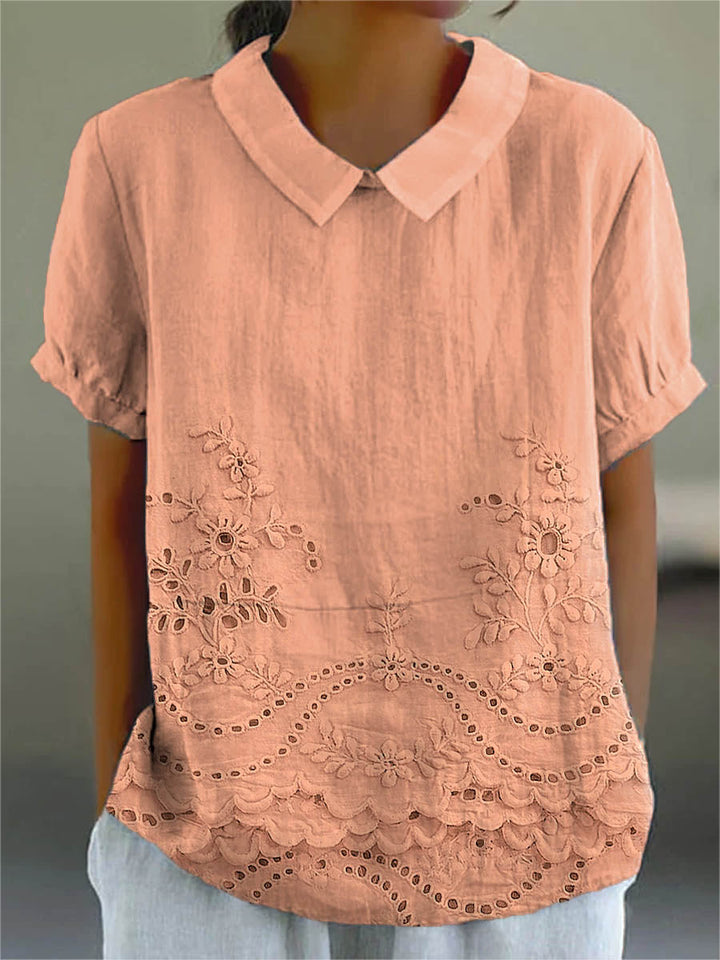 Lily - Floral Embroidered Shirt